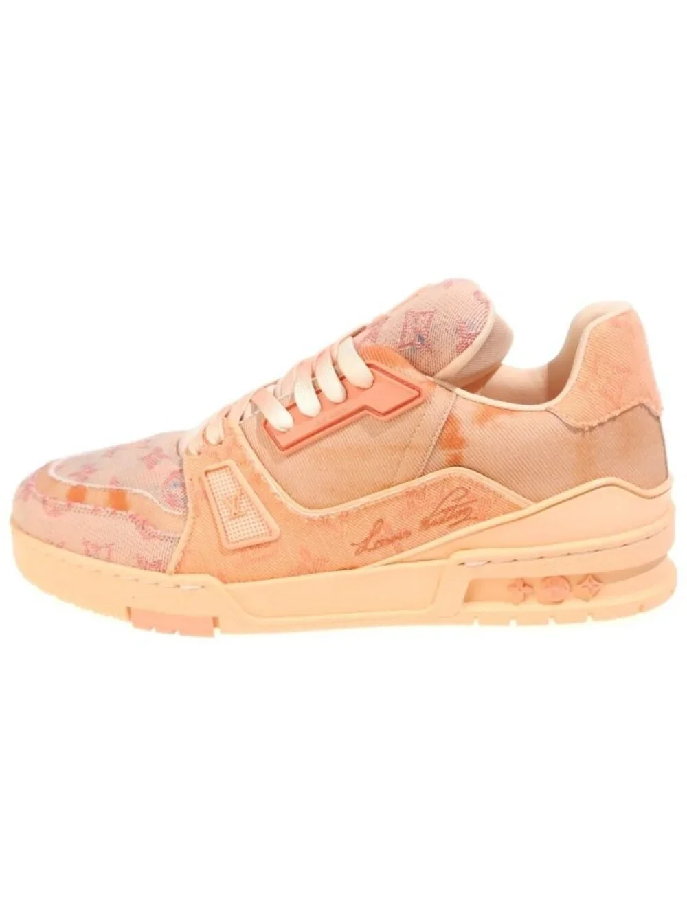 LOUIS VUITTON ルイヴィトン LV Trauner Monogram Denim Sneakers 1ACVNR LVトレイナー モノグラムデニムローカットスニーカー オレンジ Louis Vuitton | Shoes | Louis Vuitton Lv Trauner Monogram Denim